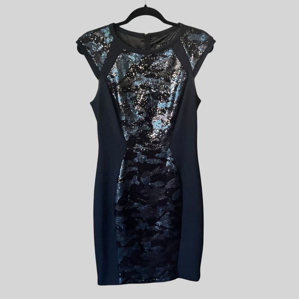 Ted Baker Nakita Camouflage Sequin Black.